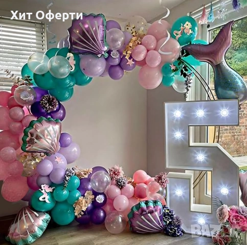 Комплект балони – 97 елемента за приказна декорация, снимка 2 - Декорация за дома - 53084934