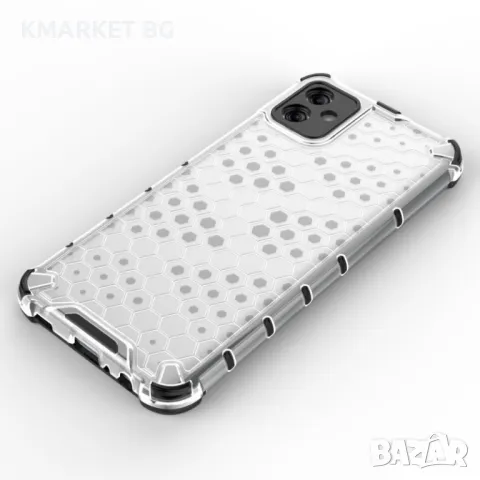 Samsung Galaxy A04e 4G / F04 4G / M04 4G Силиконов Калъф Honeycomb TPU и Протектор, снимка 5 - Калъфи, кейсове - 48581969