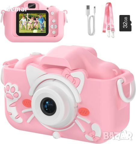 Цифрова камера Envyvip за деца 3-8 години, HD 1080P, 32GB SD карта, снимка 1 - Образователни игри - 45710848
