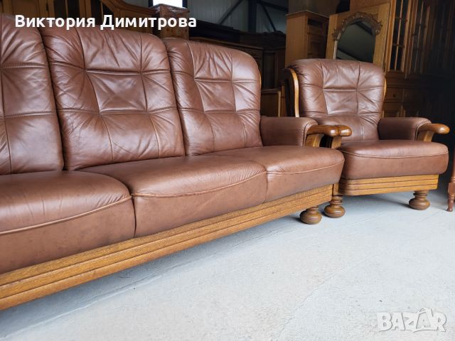Комплект диван и кресло, снимка 5 - Дивани и мека мебел - 45529151