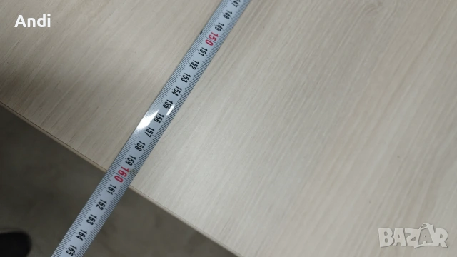 Бюро ъглово с метални крака - офис маса 160 - 150 /60-70 / 76см, снимка 6 - Работни маси и бюра - 53173053