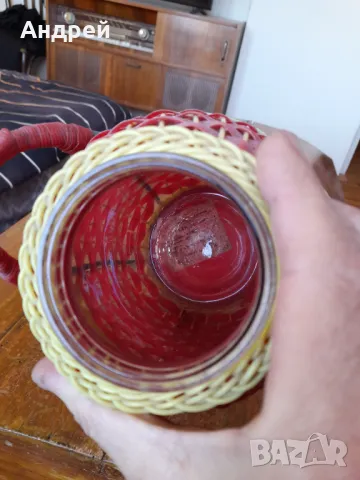 Стар плетен буркан #2, снимка 4 - Други ценни предмети - 49484533