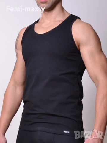 Мъжки памучен потник в 4 цвята, снимка 4 - Бельо - 52129378