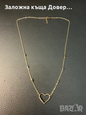 Златно колие сърце чисто ново злато Gold zlatno 14 karat 585, снимка 7 - Колиета, медальони, синджири - 53289029