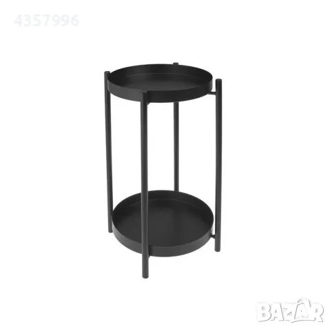 Декоративен цветарник, Метал, 2 нива, Черен , снимка 3 - Декорация за дома - 50080252