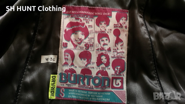 BURTON DOWN Jacket Ski Snowboard Размер M Ски Сноуборд зимно яке с гъши пух 48-51, снимка 11 - Зимни спортове - 52313819