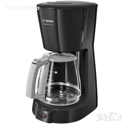 Кафемашина, Bosch TKA3A033, Coffee machine, CompactClass Extra, Black

, снимка 2 - Кафемашини - 48786547