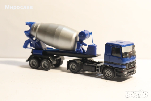 HERPA 1/87 MERCEDES ACTROS БЕТОНОВОЗ МИКСЕР КАМИОН МОДЕЛ, снимка 4 - Колекции - 53664785