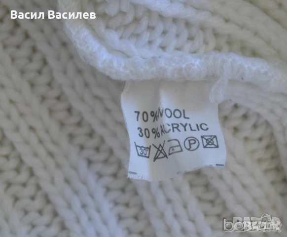 Дамска блуза бяла вълнен пуловер, снимка 3 - Блузи с дълъг ръкав и пуловери - 51934614