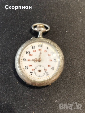 Швейцарски джобен часовник - Argentan -  Цилиндър - РЯДЪК, снимка 17 - Джобни - 47006822