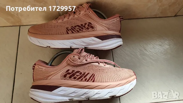 Hoka Bondi 7Misty Rose/Cordovan Номер-38, снимка 10 - Маратонки - 47676070