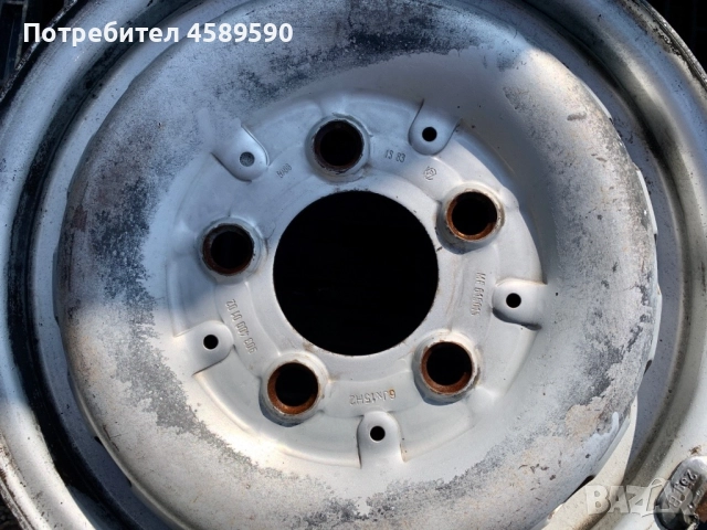 4бр.Оригинални железни джанти 15цола 5x130 за Mercedes Sprinter,Vw LT, снимка 8 - Гуми и джанти - 51808893