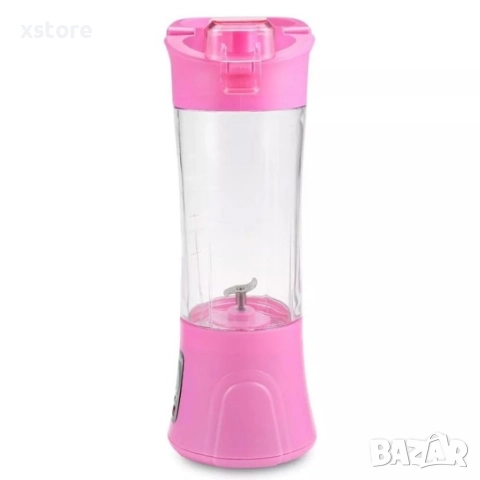 Преносима електро бутилка за шейкове, смутита и блендиране на плодове, снимка 6 - Блендери - 52595404