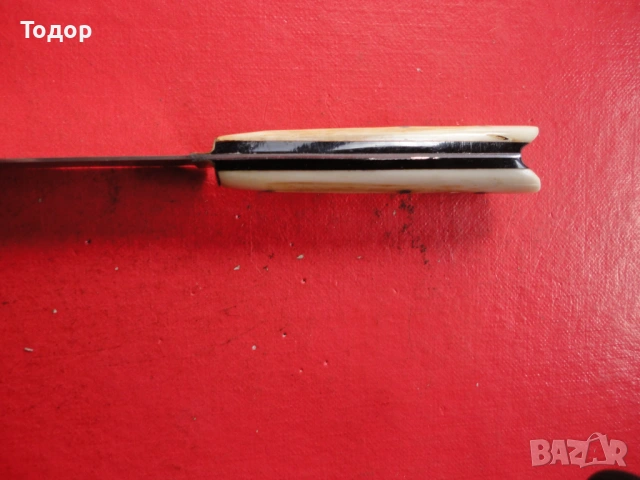 Старинен нож ножка каракулак кокалени чирени , снимка 4 - Ножове - 53023717