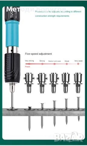Ръчен пистолет за стоманени пирони пистолет за нитове инструмент за бетонна стена., снимка 5 - Други инструменти - 48268200