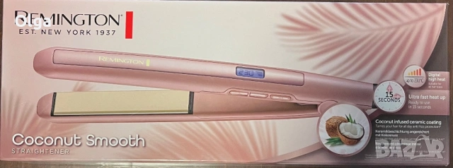 Преса за коса Remington Coconut Smooth – като нова, снимка 4 - Аксесоари за коса - 54271694