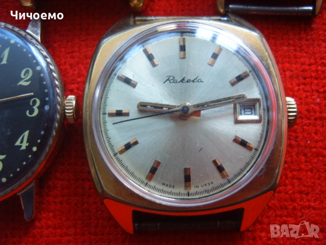 Raketa Ракета мъжки ръчни позлатени часовници СССР, снимка 6 - Антикварни и старинни предмети - 53738717