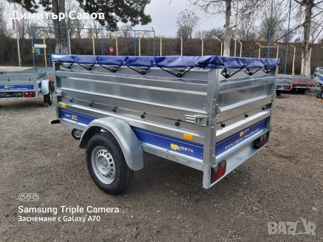 Туристическо, самосвално ремарке Vesta Light 20 с допълнителни канати и плосък брезент, снимка 4 - Ремаркета - 53403388