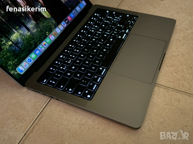 14' Apple MacBook Pro 2021 M1 MAX Space Grey 32GB RAM/1TB SSD/Бат 100 цик., снимка 5 - Лаптопи за работа - 53427569