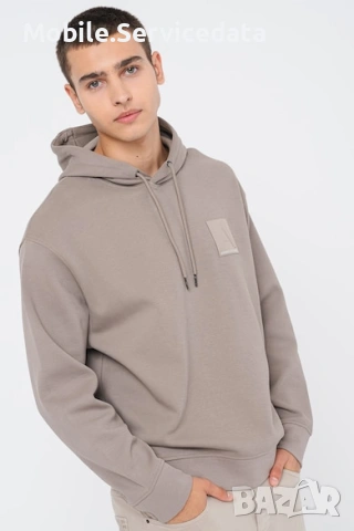 Едноцветно худи с лого Armani Exchange