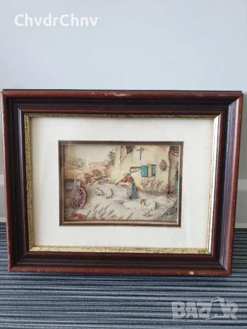 Anton Pieck 3D картина/2бр детски релефни картини/дървена рамка 30x24см, снимка 8 - Картини - 51054994