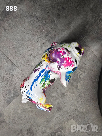 статуетка шарено пикаещо куче булдог , снимка 4 - Статуетки - 52846654