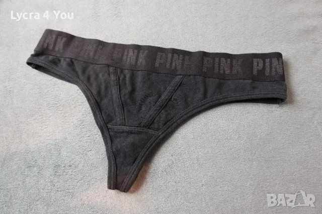 PINK by Victoria's Secret S/M черна памучна прашка, снимка 5 - Бельо - 49250992