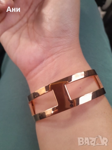 Твърда гривна 100% неръждаема стомана, снимка 2 - Гривни - 51625945