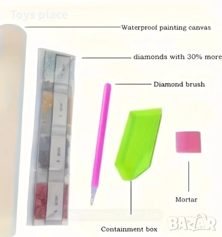 Нови детски диамантени гоблени с красиви картинки 20*20см различни модели , снимка 11 - Игри и пъзели - 52930413