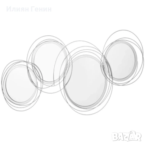 Комплект огледала HOMCOM за стенна декорация, снимка 9 - Огледала - 53820928