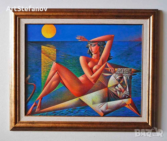 "Отвличането на Европа", картина в стил кубизъм, модернизъм