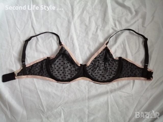 70DD прозрачен черен сутиен на сърчица CHANGE , снимка 14 - Бельо - 52899792