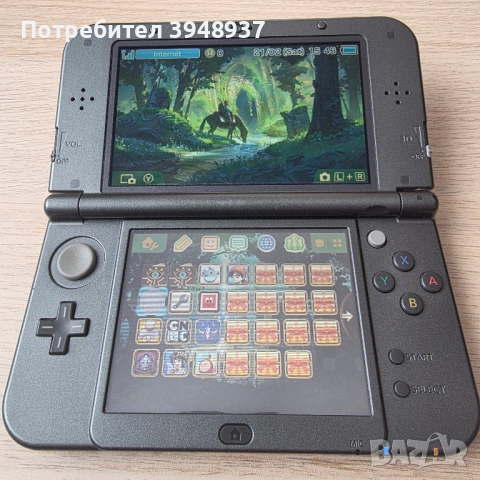 New Nintendo 3DS XL IPS екран черно 64GB с хак и много игри