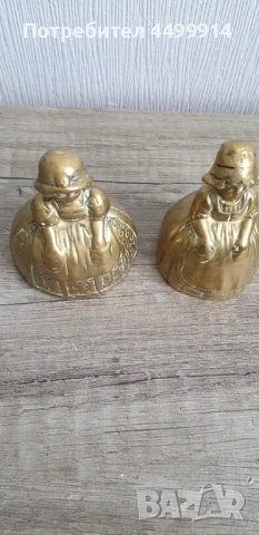 Стари камбани,месинг бронз,метал,фигура,камбана, снимка 3 - Антикварни и старинни предмети - 54200989
