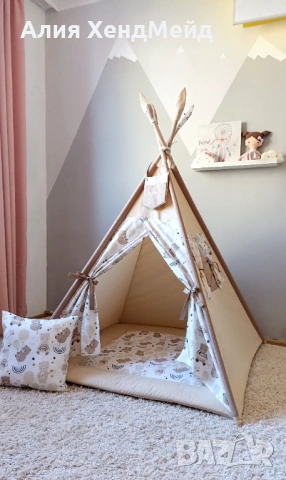 Детска палатка за игра Типи, снимка 2 - Бебешки легла и матраци - 54033513