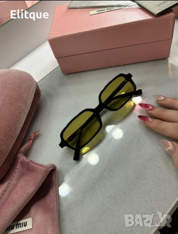 висококачествени очила с черен обикновен калъф и ув защита miu miu , снимка 6 - Слънчеви и диоптрични очила - 53461348