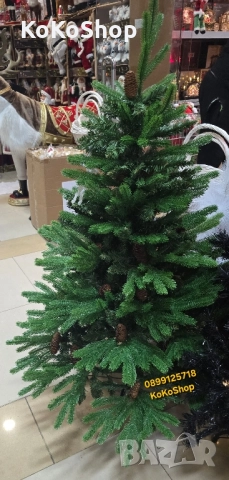 Изкуствена елха с 2D и 3D клони-180 см./реалистична луксозна елха, снимка 3 - Декорация за дома - 52053906