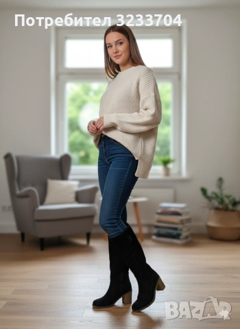 Оригинални велурени ботуши U.S. Polo Assn. – Естествен велур, №41, снимка 2 - Дамски ботуши - 53522457