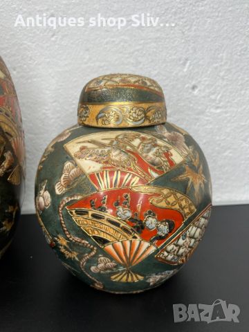Китайски порцеланови урни / ръчна изработка. №5361, снимка 2 - Антикварни и старинни предмети - 45670350