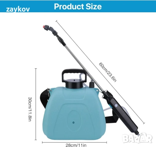 Помпена пръскачка, ONEVER 7L електрическа пръскачка, снимка 3 - Други инструменти - 50607968