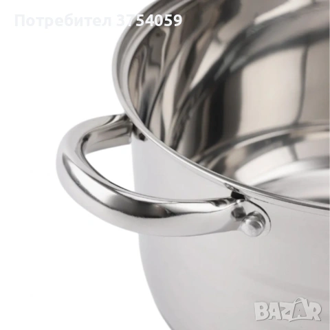 Комплект тенджери от неръждаема стомана ADM – 12 части с капаци BXGG-001, снимка 4 - Съдове за готвене - 53151959