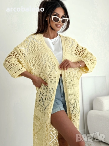 Лятна дамска ажурна дантелена жилетка, 3цвята , снимка 9 - Жилетки - 53974097