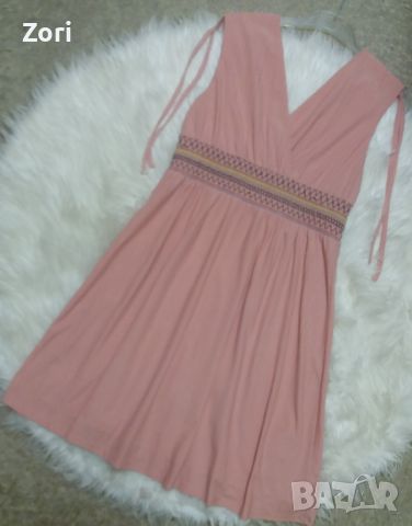 КРАСИВА спортно-елегантна розова рокля с регулираща се ширина на раменете, снимка 1 - Рокли - 45216858