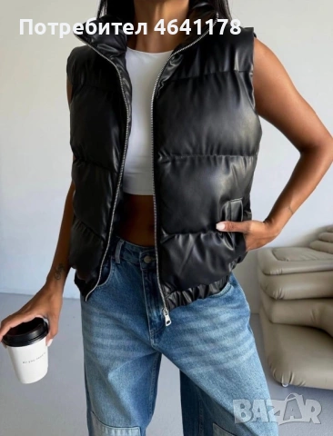 Кожен елек, снимка 2 - Елеци - 53698635