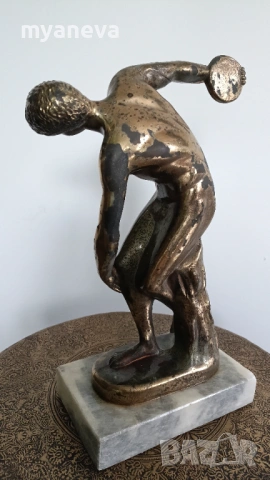 "Дискохвърлячът“ , метална статуетка, копие на известната гръцка скулптура на Мирон. , снимка 9 - Статуетки - 54219935