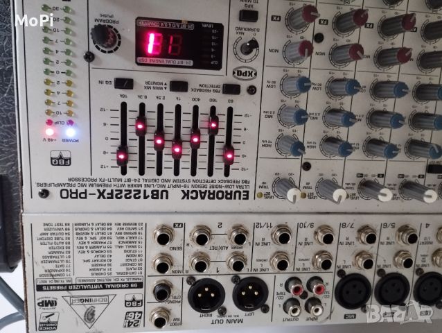 BEHRINGER eurorack UB 1222 FX pro - смесителен пулт с ефект борд, снимка 2 - Ресийвъри, усилватели, смесителни пултове - 45433569