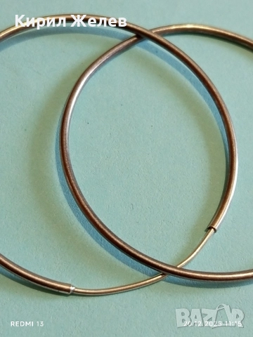 СРЕБЪРНИ ОБЕЦИ тип ХАЛКА КЛАСИЧЕСКИ ДИЗАЙН СТИЛ и ЕЛЕГАНТНОСТ 32501, снимка 2 - Обеци - 52855685