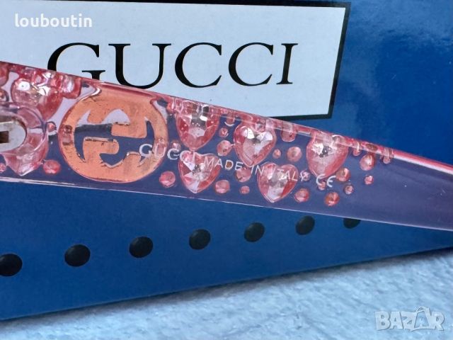 GUCCI дамски слънчеви очила котка прозрачни с камъни , снимка 8 - Слънчеви и диоптрични очила - 45169396