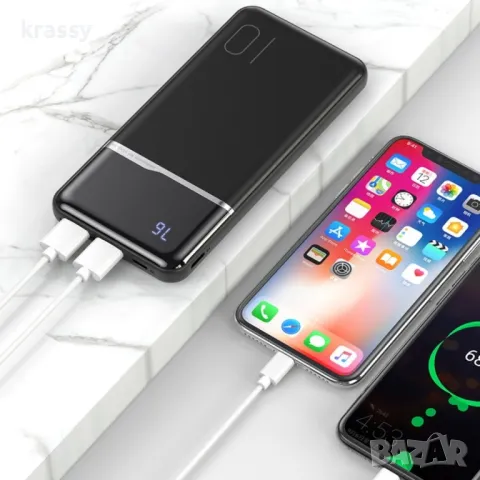 Ултра тънко преносимо зарядно устройство KUULAA power bank 10000mAh - TV500, снимка 8 - Външни батерии - 48839871