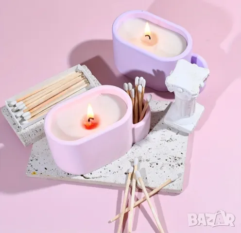 Молд свещник с място за клечки , снимка 2 - Форми - 49753736